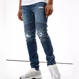 American Eagle Outfitters - Stacked Skinny Blue Jeans